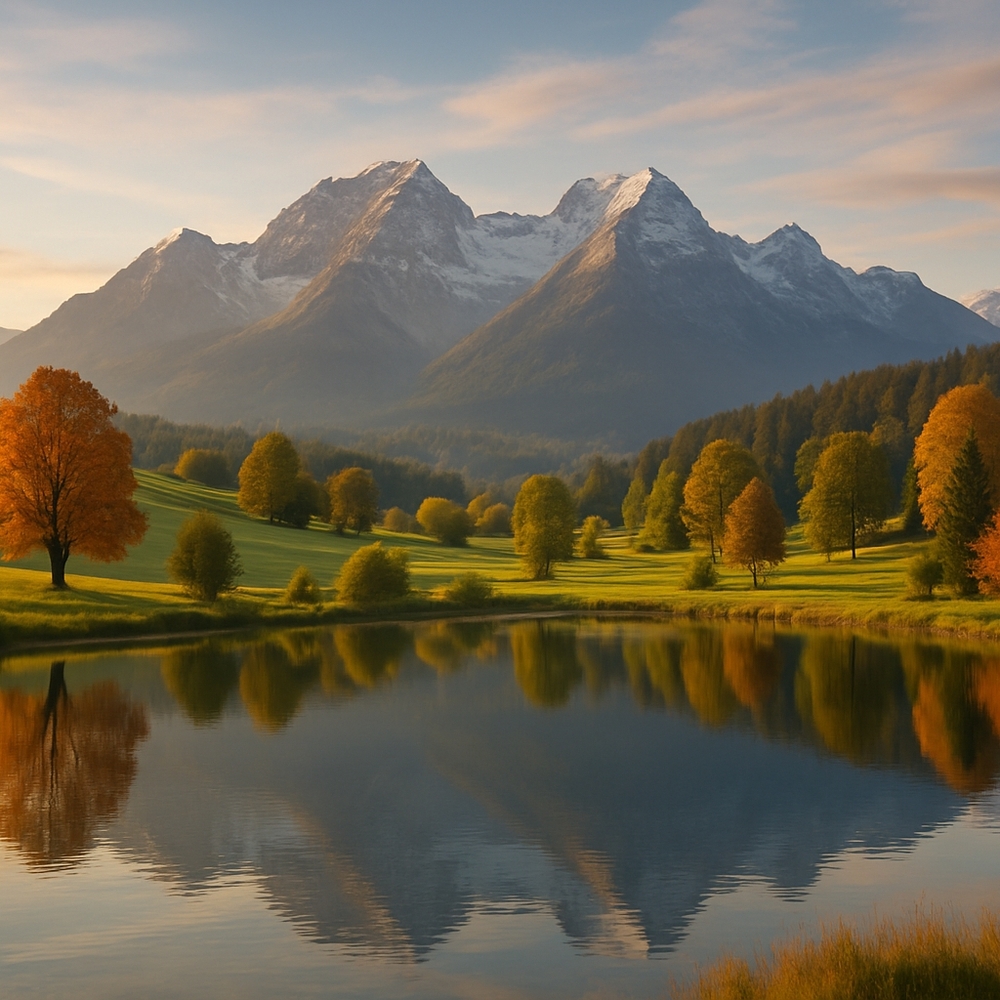 Scenic Mountain Landscape Art Print